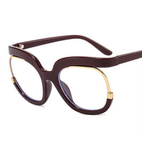 Round Amber Glasses Frame Luxurious Luxury Designer Glasses UV400 Prescription Glasses Unisex Trend anti Blue Light Glasses