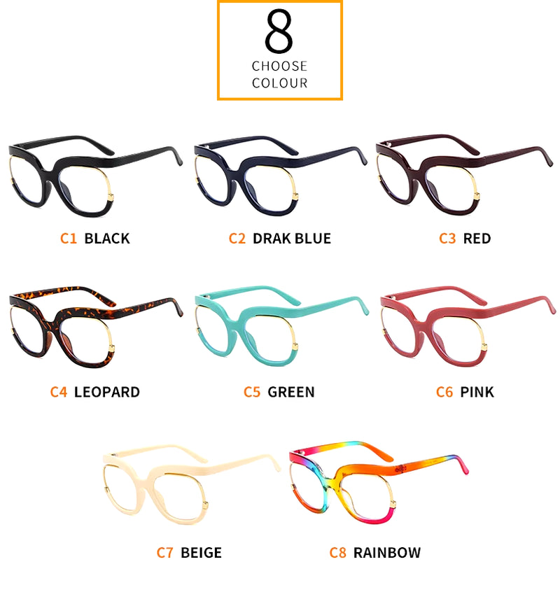 Round Amber Glasses Frame Luxurious Luxury Designer Glasses UV400 Prescription Glasses Unisex Trend anti Blue Light Glasses