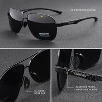 Polarized Aluminum Sunglasses Men UV400 HD Lens Pilot Eye Protection Photochromic Glasses Women Night Vision Eyewear
