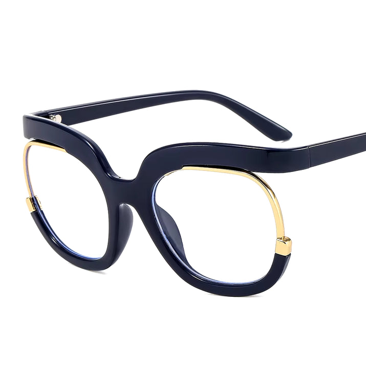 Round Amber Glasses Frame Luxurious Luxury Designer Glasses UV400 Prescription Glasses Unisex Trend anti Blue Light Glasses