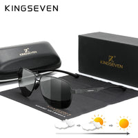 Polarized Aluminum Sunglasses Men UV400 HD Lens Pilot Eye Protection Photochromic Glasses Women Night Vision Eyewear