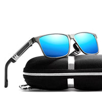 Men Aluminium Magnesium Polarizing Sunglasses Dazzle Colour Film Driving Glasses Fishing Leg Spring Motorcycle Running Travel