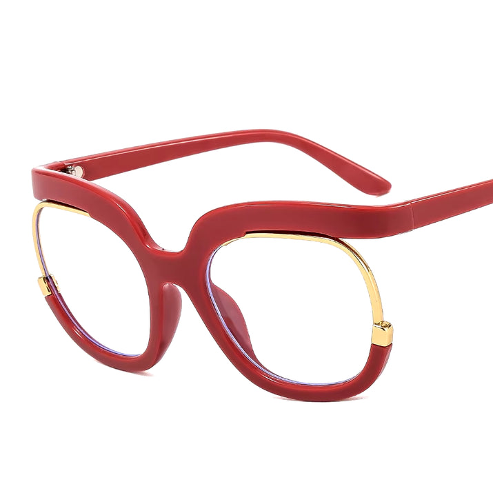 Round Amber Glasses Frame Luxurious Luxury Designer Glasses UV400 Prescription Glasses Unisex Trend anti Blue Light Glasses