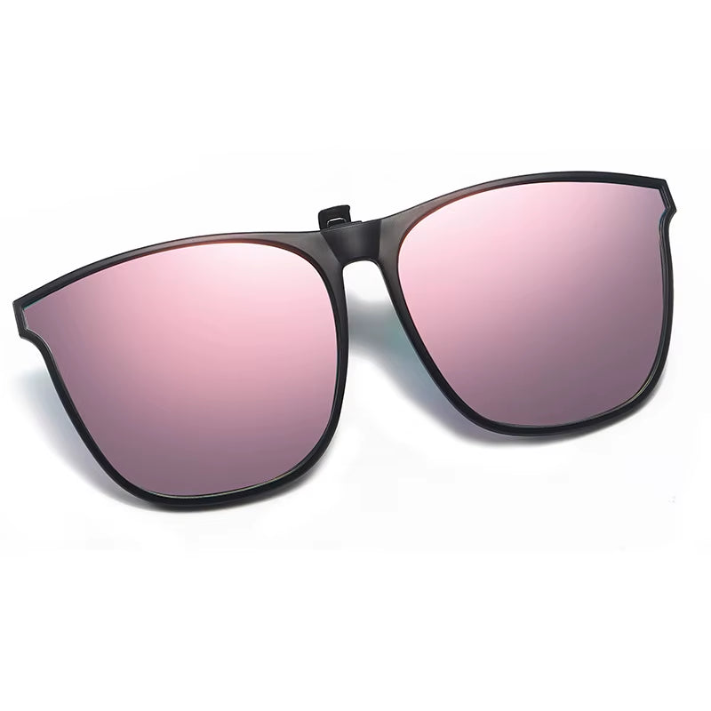 Polarized Clip on Sunglasses Men Car Driver Goggles UV400 Sun Glasses anti Glare Vintage Square Glasses