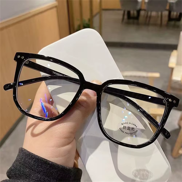 Transparent Computer Glasses Frame Women Men anti Blue Light Square Glasses Blackout Glasses Optical Glasses Lenses