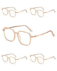 5PCS anti Radiation Large Frame Glasses Shades for Woman Man Transition Eyeglasses Korean Replaceable Lens Women