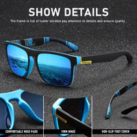 Fashion Vintage Square Polarized Sunglasses Men Women Driving Fishing Luxury Brand Designer Sun Glasses Driver'S Eyewear UV400