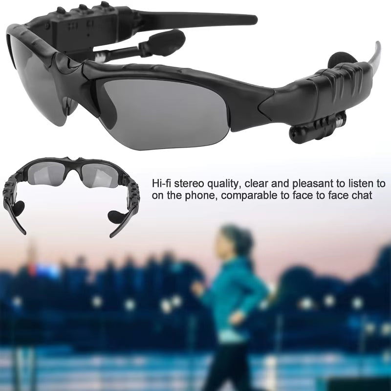 Glasses Headset Stereo Earphones Wireless Headset with Mic Glasses Sunglasses for Driving Cycling Sports Headphones