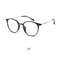 Acetate Unisex Solid Alloy Glasses Frame Women Prescription Glasses Fashion Designer Metallic Circle Glasses Myopia Glasses